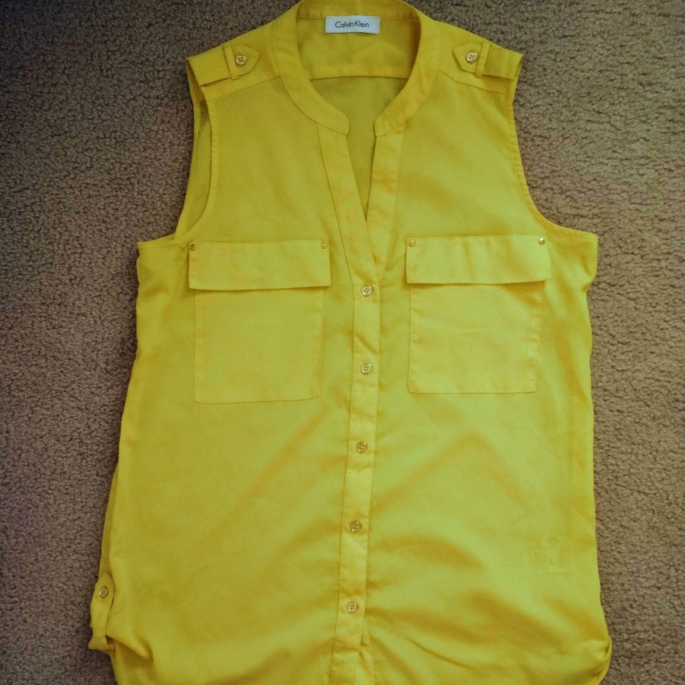 Calvin Klein chiffon sleeveless top
